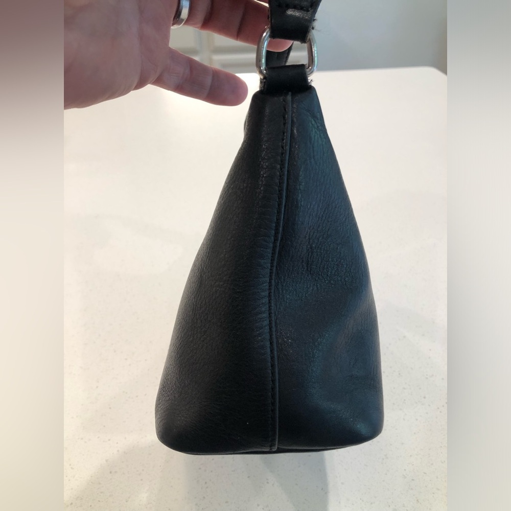 VINTAGE Coach Legacy Black Leather Demi Hobo Bag #9596 with Chrome Hardware - Picture 3 of 12